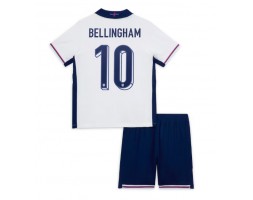 England Jude Bellingham #10 Hemmakläder Barn EM 2024 Kortärmad (+ Korta byxor)